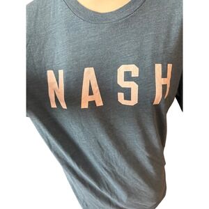 The Nash Collection NASH Graphic Tee Blue Heathered Tri-Blend T-Shirt  M